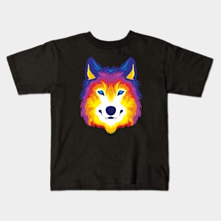 Wolf in Color Kids T-Shirt